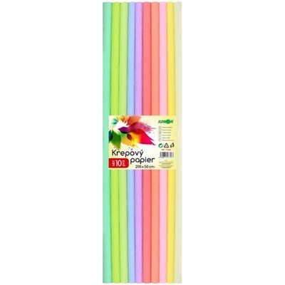 Junior - krepový papír 50 × 200 cm, pastelový mix - 10 ks