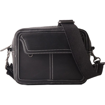 Bershka Чанта за през рамо тип преметка черно, размер One Size