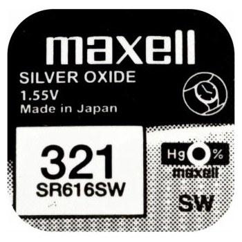 Maxell Бутонна батерия сребърна maxell sr616 sw -321- 1.55v (ml-bs-sr616-sw)