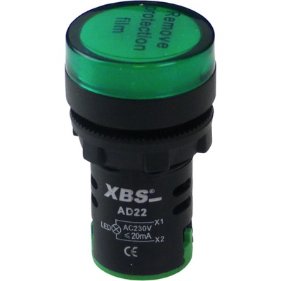CB Elektro Signálka LED 230V zelená AD22-GREEN230 (XBS)