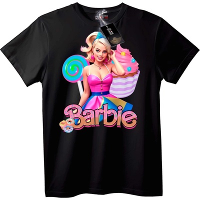 NOONEBRAND Тениска Barbie сладки лакомства - XXS, Black