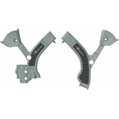 RACETECH (RTECH) kompletní kryty rámu BI-MATERIAL SUPER GRIP TRIUMPH TF 250 X / 450 RC '24-'26 barva šedá / černá
