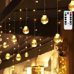 Aigostar - LED външна коледна гирлянда 120xLED/6W/230V/8 функции 3x0, 6m IP44 топло бяло+дистанционно (AI2195)