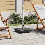 vidaXL Основа за чадър, гранит, 30 кг, квадратна, черна (48565)