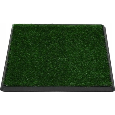 Shumee Toaleta pro psy s nádobou a umělou trávou zelená 64 x 51 x 3 cm WC