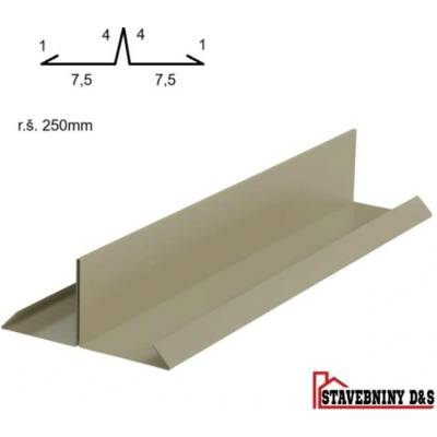 Rozdělovací lišta rš: 250mm délka 2m (dělíci lemovka)