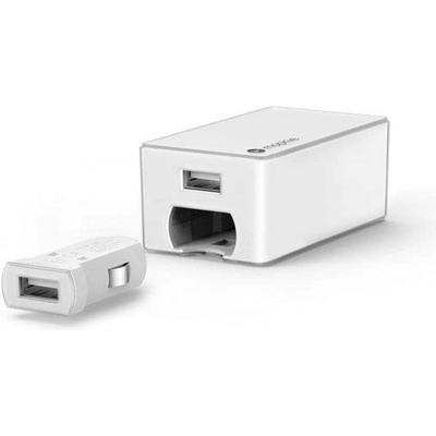 mophie Dual Combo Wall-Car Charger 4.2A - комбинирано захранване с 2 USB изхода със зарядно за кола и microUSB кабел за мобилни телефони и таблети