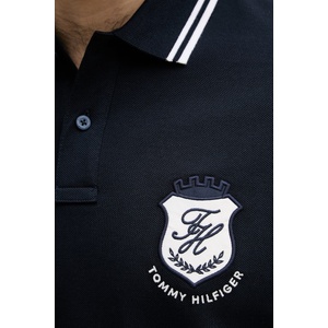 Tommy Hilfiger тениска с яка мъжка памучна (MW0MW43061)