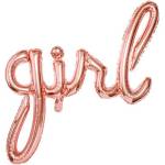 Party Deco Фолиев Балон Надпис ''Girl'', Розово Злато, 77x70см (FB43M-019R)
