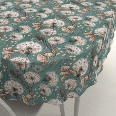 Biante bavlna oválný ubrus Sandra SA-716 Podzimní pampelišky na zeleném 60x100 cm