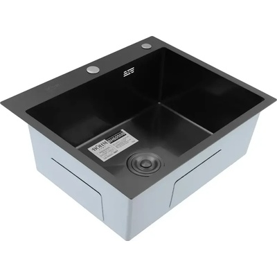 Böhm Черна кухненска мивка BOHM BH6050B Nano Black SUS304 600×500×215 мм (16977)