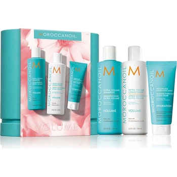 Moroccanoil Комплект за обем шампоан и балсам с подарък лека, подхранваща маска + душ гел + лосион за тяло Moroccanoil Volume Set