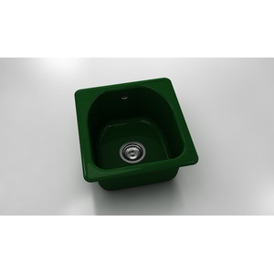 FAT Кръгла мивка Classic 217, Polymer marble, 09 Зелен гранит, с включен сифон Мивка за вграждане