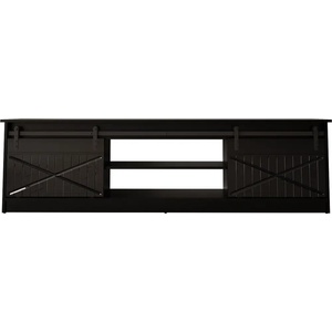 Cama meble Шкаф RTV GRANERO 200x56.7x35 черен/черен гланц (GRANERO RTV CZ)
