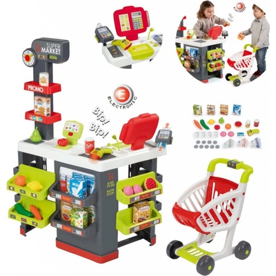 Smoby Supermarket šedo-zelený – Zboží Mobilmania