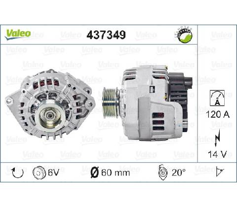 VALEO Alternátor 437349