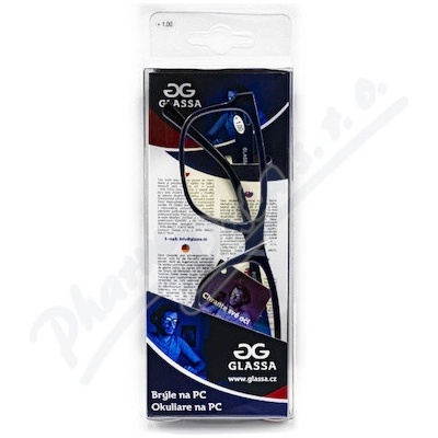 GLASSA Blue Light Blocking Glasses PCG 02, dioptrie: +1.00 modrá
