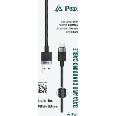 iPEAX 90010107 USB/Lightning 1,5m černý