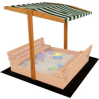 Baby Mix Stříška pro dětské pískoviště 120 × 120 cm zeleno-bílá