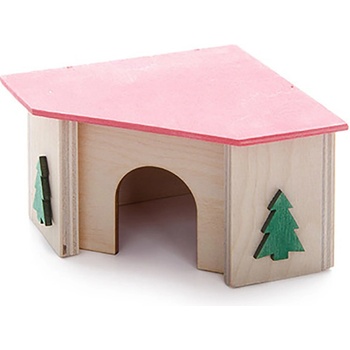 JK ANIMALS Domek rohový pro křečky 11 x 11 x 7 cm