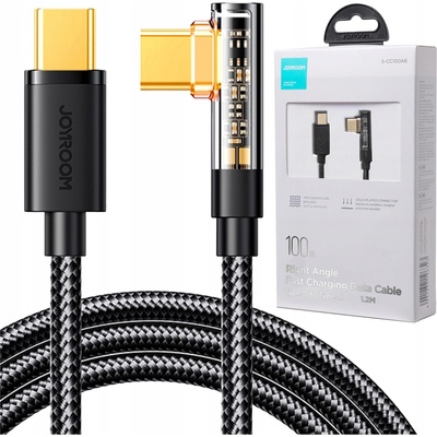 Joyroom S-CC100A6 USB-C Angle 100W, 1,2m, černý