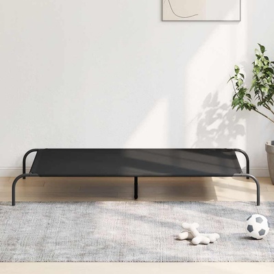 vidaXL Повдигнато легло за кучета черно 150x90x20 cm Оксфорд плат (42000841)