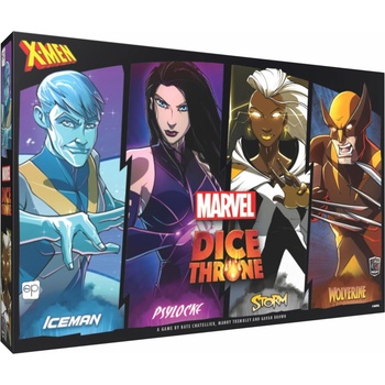 USAOPOLY Настолна игра Marvel Dice Throne: X-Men Box 1 (Iceman, Psylocke, Storm, Wolverine) - Семейна (USODT011-876)