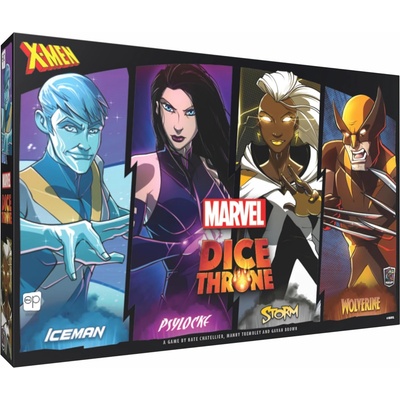 USAOPOLY Настолна игра Marvel Dice Throne: X-Men Box 1 (Iceman, Psylocke, Storm, Wolverine) - Семейна (USODT011-876)