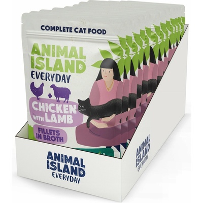 Animal Island Chicken with lamb Fillets in broth 12 x 85 g