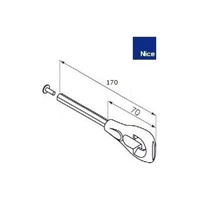 Adaptér s okem L-170 mm