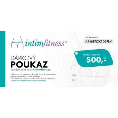 Dárkový poukaz Intimfitness v hodnotě 500 Kč