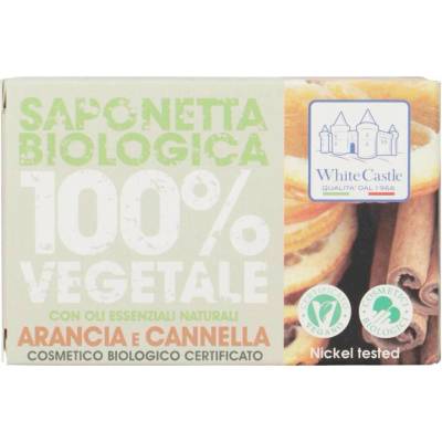 White castle bio tuhé mydlo pomaranč škorica 125 g