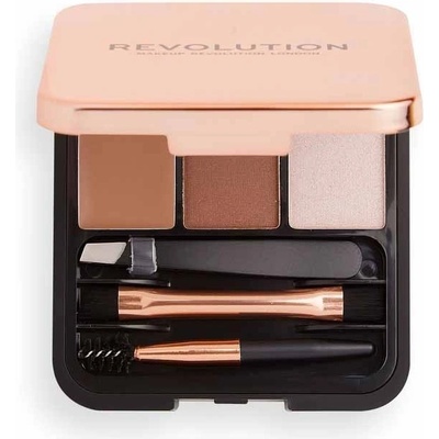 Revolution Brow Sculpt Kit Dark sada na úpravu obočí 2,2 g