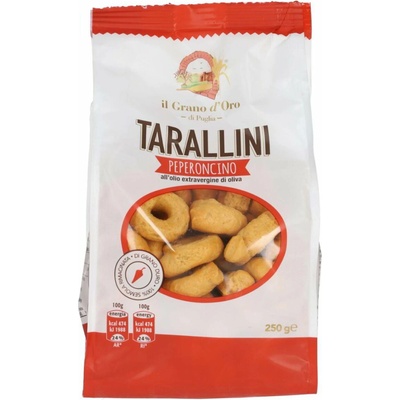 Il Grano d’Oro tradičné talianske chrumkavé krúžky pečiva s príchuťou čili papričiek 250 g