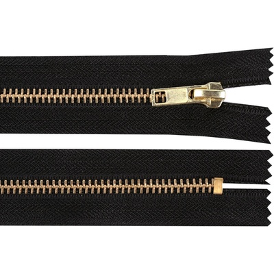 Prima-obchod Kovový zip No 5 délka 16 cm (jeansový), barva 322 černá