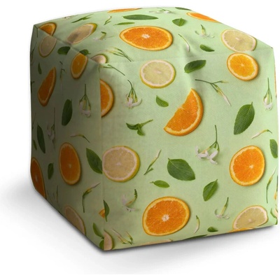 Sablio Taburet Citrus a kvet: 40x40x40 cm