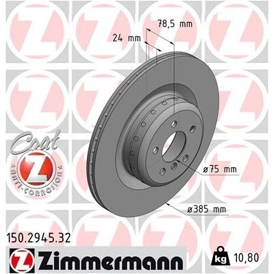 Brzdový kotúč ZIMMERMANN 150.2945.32 (150294532)