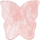 Crystallove Butterfly Rose Quartz Gua Sha Masážní destička Gua Sha růžový křemen 1 ks