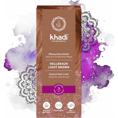 Khadi rastlinná farba na vlasy svetlohnedá 100 g