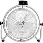 EUROLAMP Подов вентилатор 90w/230v Ø 45 см сребрист + дистанционно управление (eu0787)
