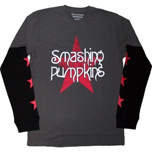 The Smashing Pumpkins Star Logo (Sleeve Print) Charcoal Grey & Black XL Риза (SMPLLST08MCB04)
