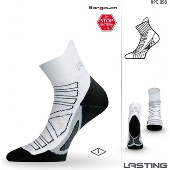 Lasting RPC běžecké ponožky bílá černá