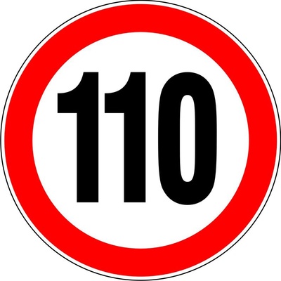 RAFO Samolepka Nejvyšší rychlost 10, 15, 20 - 300, průměr 20 cm Varianta: 110