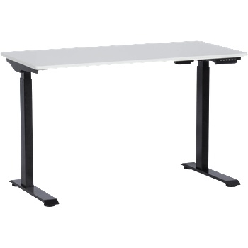 Carmen Ергономично бюро с регулиране на височината Carmen CR-119, 73-123 см, До 50 кг, Панел за управление, Дисплей, Памет, Сензор против сблъсък, Бял/черен