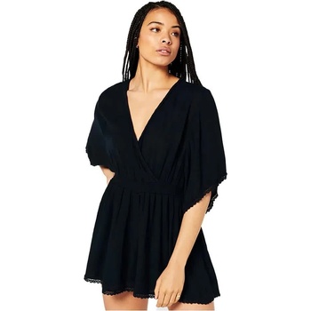 SUPERDRY Vintage Beach short sleeve romper - Black (Eclipse Navy)