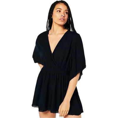 SUPERDRY Vintage Beach short sleeve romper - Black (Eclipse Navy)