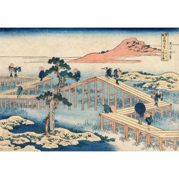 Grafika - Puzzle Hokusai - An Ancient Picture of the Eight Part Bridge in Mikawa Province - 1 000 piese