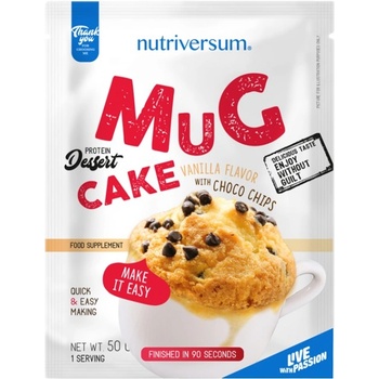 Nutriversum Mug Cake | Protein Dessert [50 грама] Ванилия с шоколадови парченца