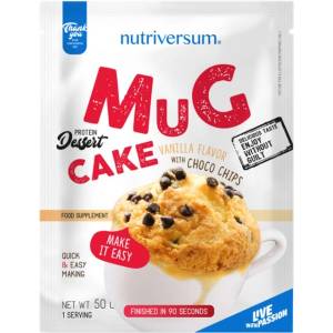 Nutriversum Mug Cake | Protein Dessert [50 грама] Ванилия с шоколадови парченца