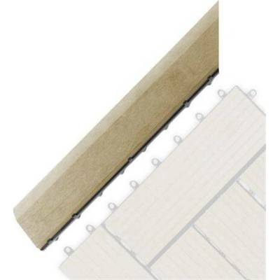 Přechodová lišta G21 Cumaru pro WPC dlaždice, 38,5 x 7,5 cm rohová (levá)
